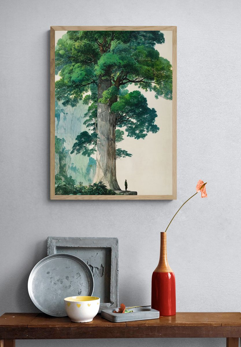 Majestic Tree in Nature — Art Print. — room view 3