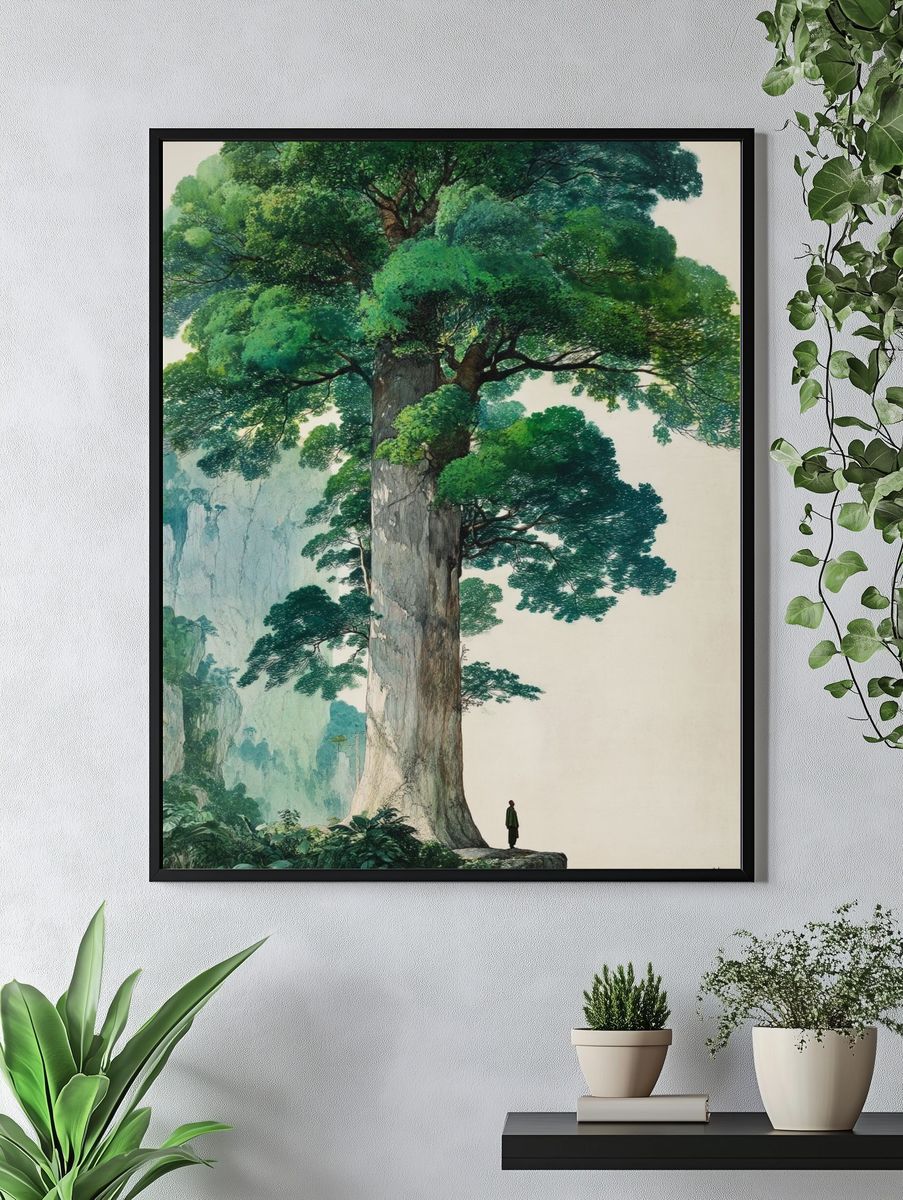 Majestic Tree in Nature — Art Print. — room view 4