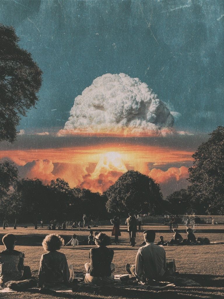 Nuclear Sunset — Vintage Print. poster detail