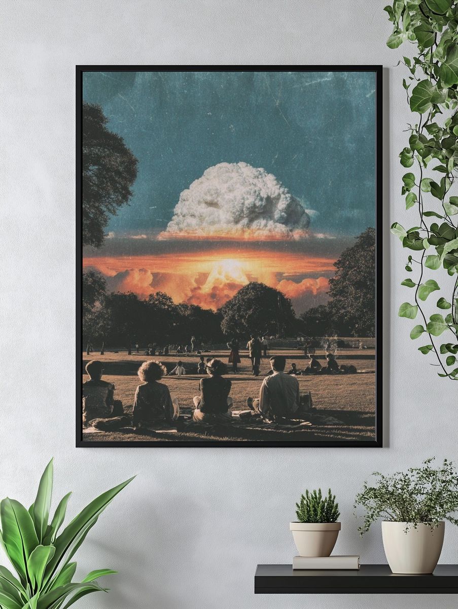 Nuclear Sunset — Vintage Print. — room view 4