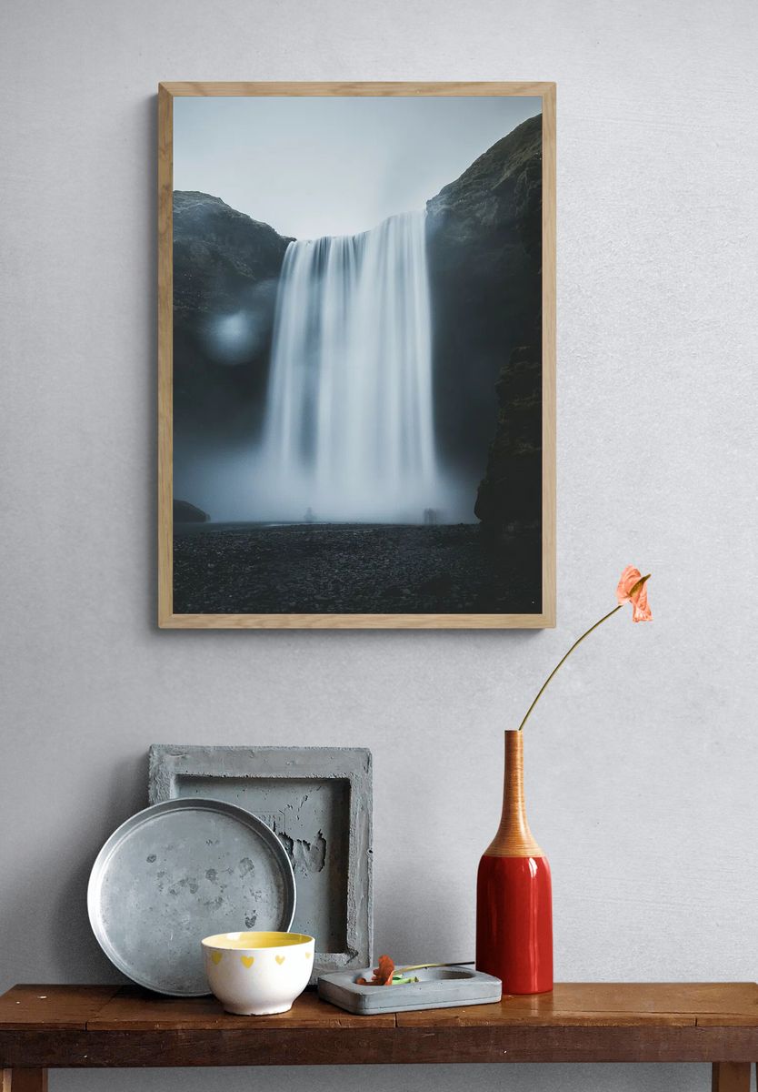 Seljalandsfoss Waterfall — Nature Print. — room view 3
