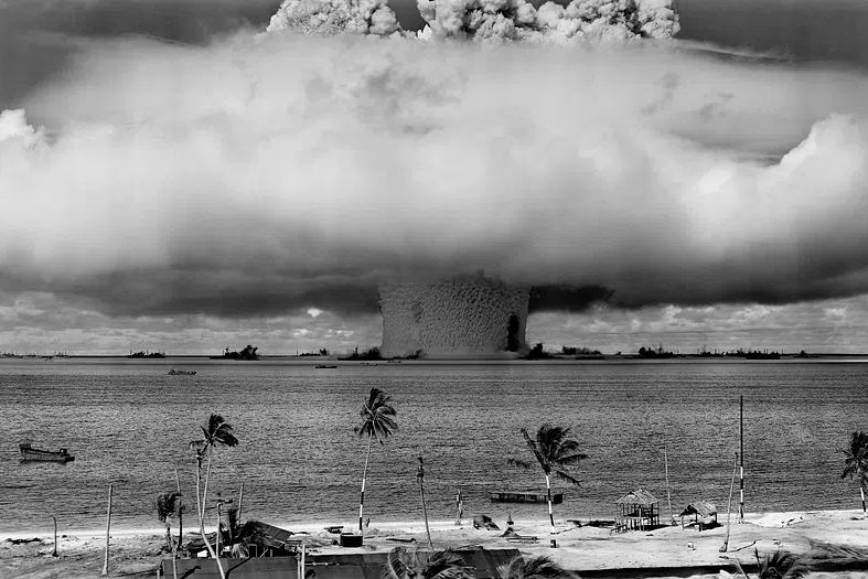 Nuclear Explosion — Black and White Print. poster detail