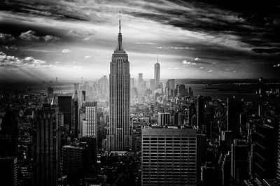 Black white photo Empire State.