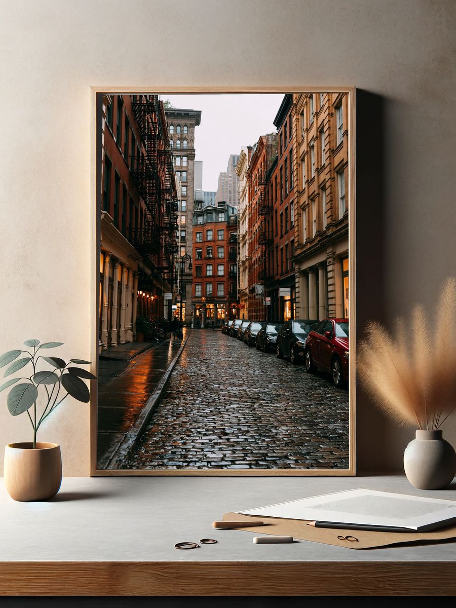Rainy New York Street Photography Poster. — room view 2