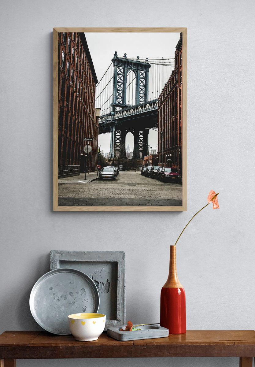 Manhattan Bridge — Urban Photography Poster. — room view 3