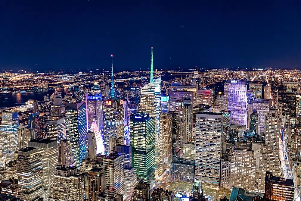 New York City Skyline at Night — Photography Print. poster — photography art