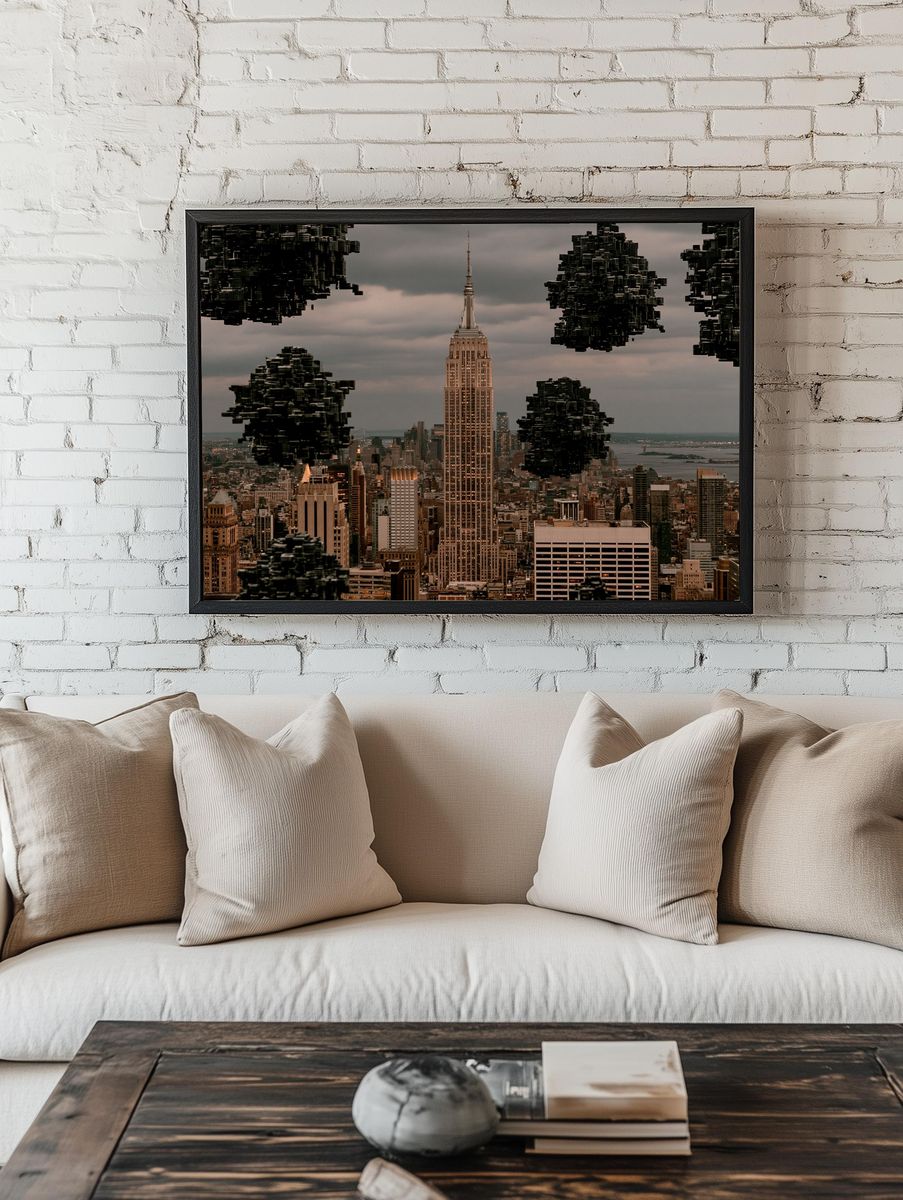 Empire State Skyline Poster. — room view 1