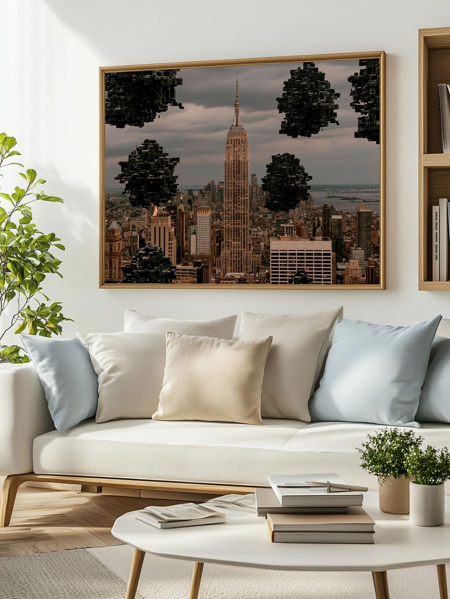 Empire State Skyline Poster. — room view 2