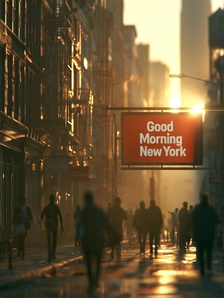 Good Morning New York Street Photography Poster. poster — photography art