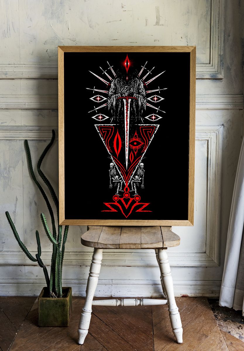 Occult Blade Ritual Print. — room view 1