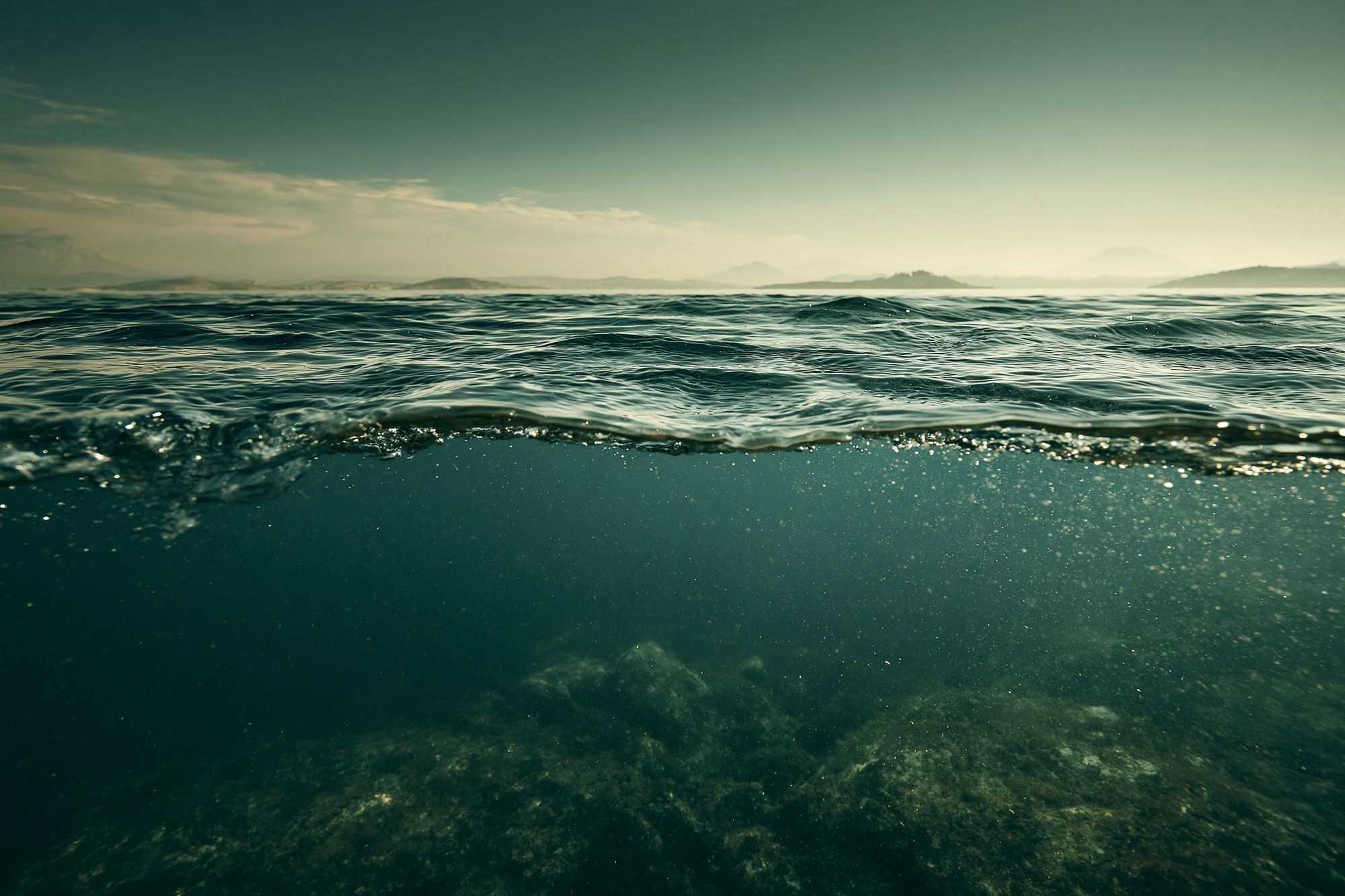 Ocean Horizon Photography Poster. poster detail
