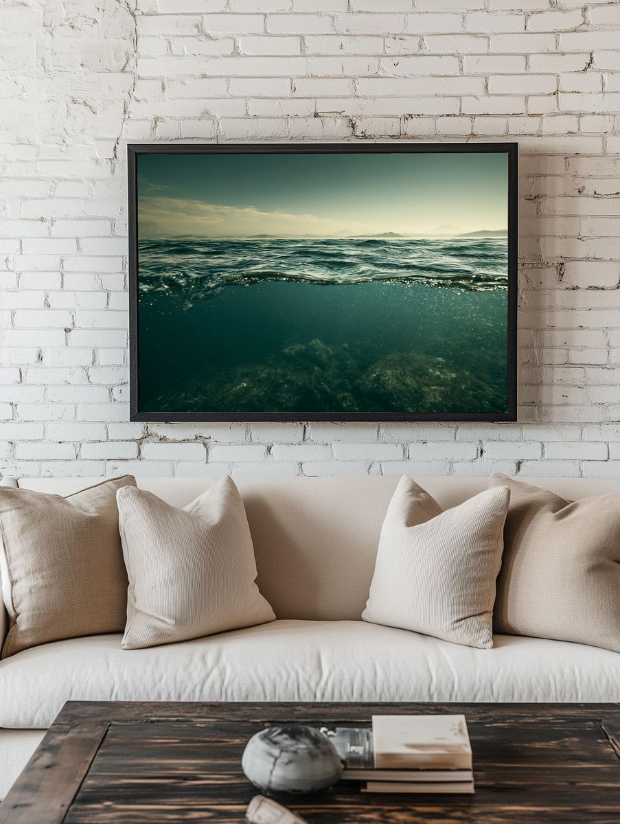 Ocean Horizon Photography Poster. — room view 1