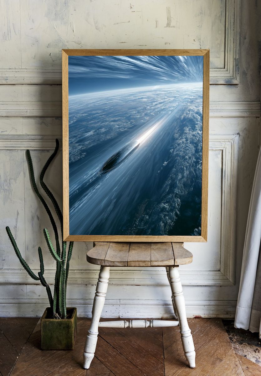 Ocean Speed Abstract Poster. room preview