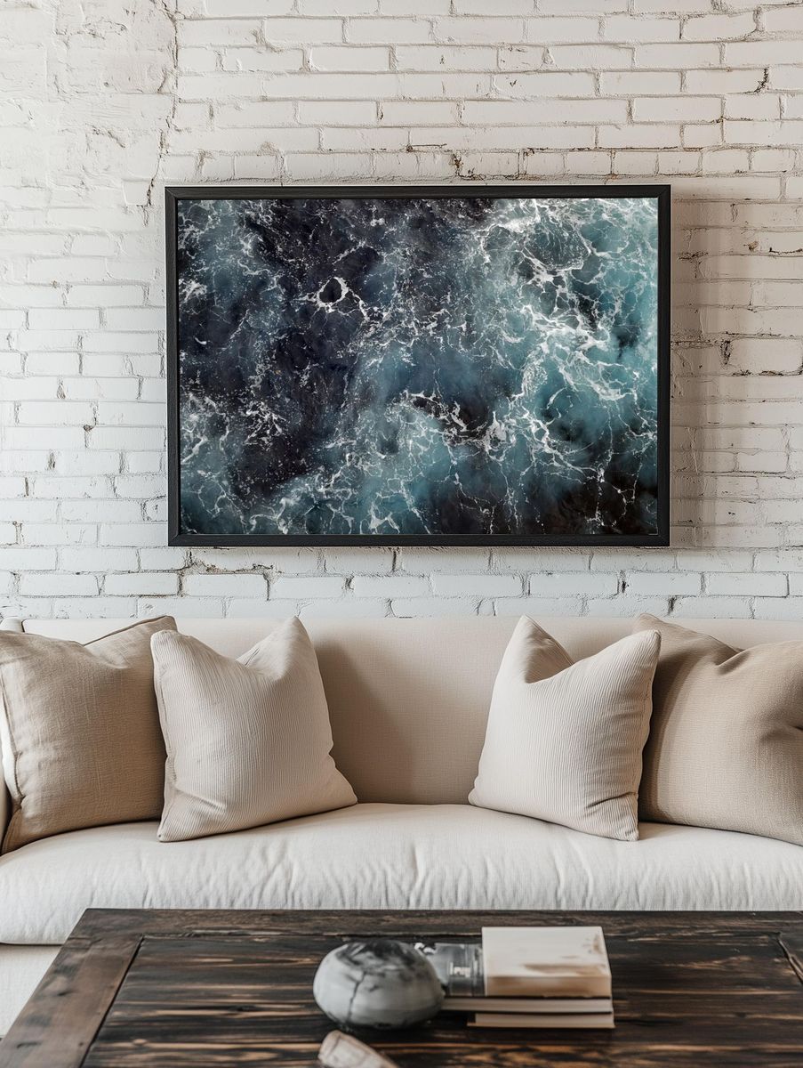 Ocean Waves — Photography Print. — room view 1