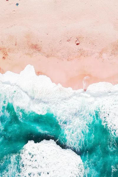 Aerial View of Ocean Waves — Nature Print. poster print
