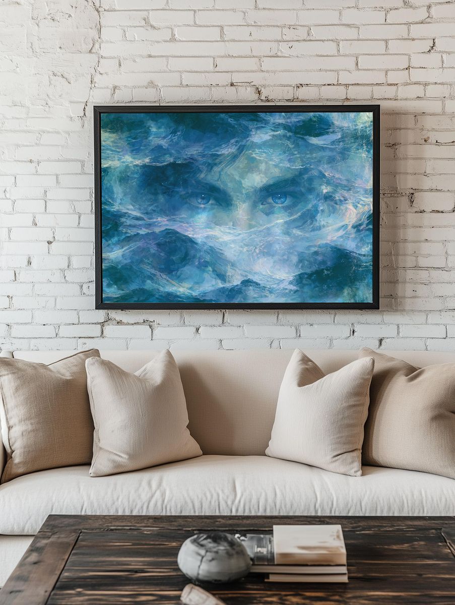 Ocean Eyes Surrealism Poster. — room view 1