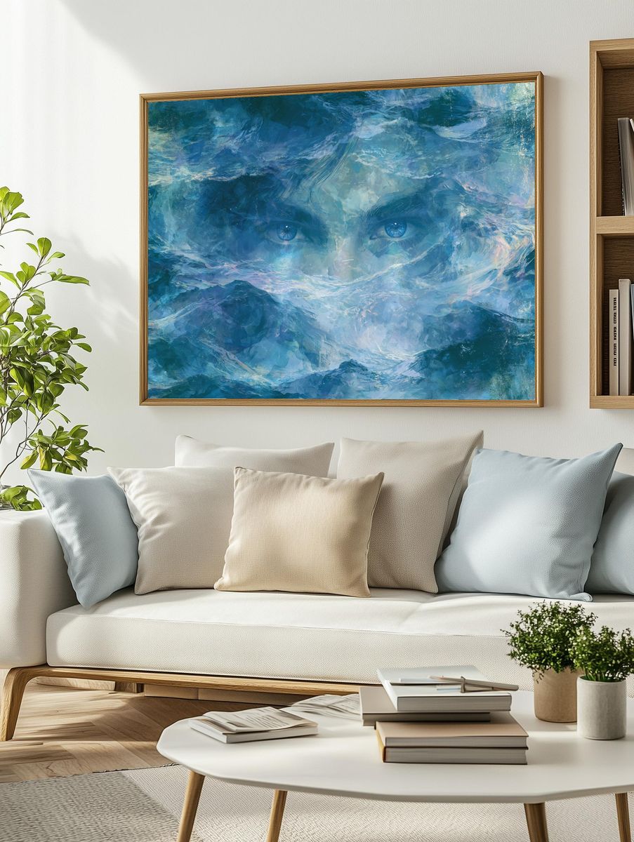 Ocean Eyes Surrealism Poster. — room view 2