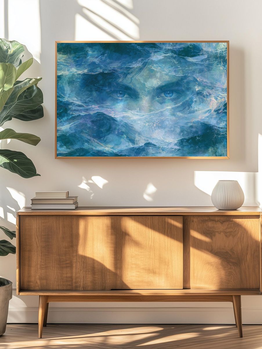 Ocean Eyes Surrealism Poster. — room view 3