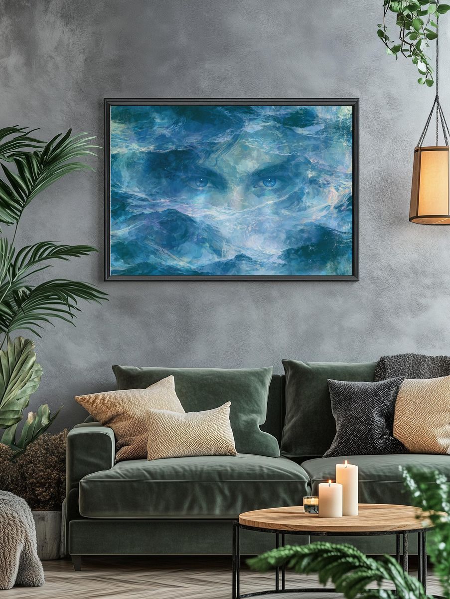 Ocean Eyes Surrealism Poster. — room view 4