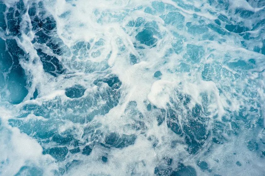 Water wallpaper desktop, wave aesthetic. poster detail
