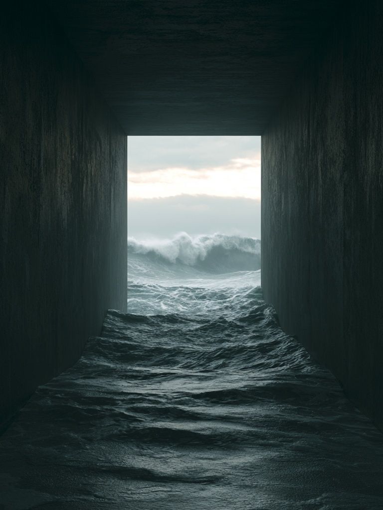 Ocean Tunnel Photography Poster. poster detail