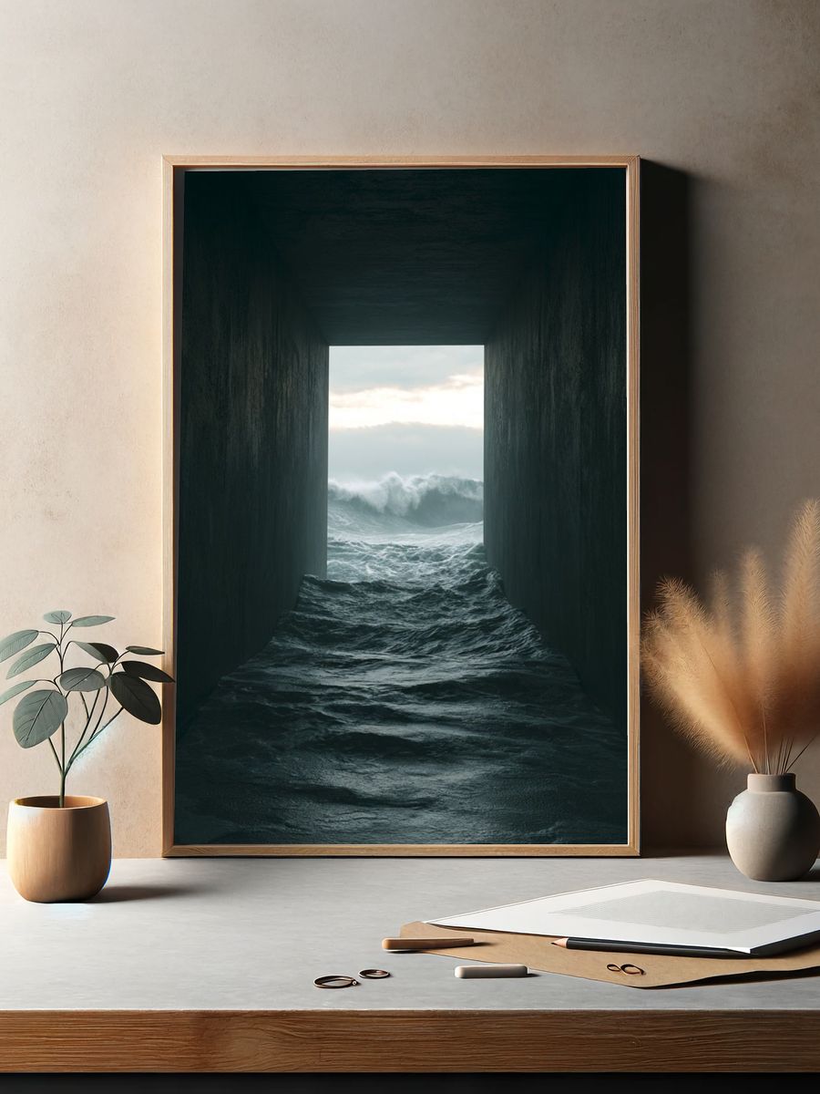 Ocean Tunnel Photography Poster. — room view 2