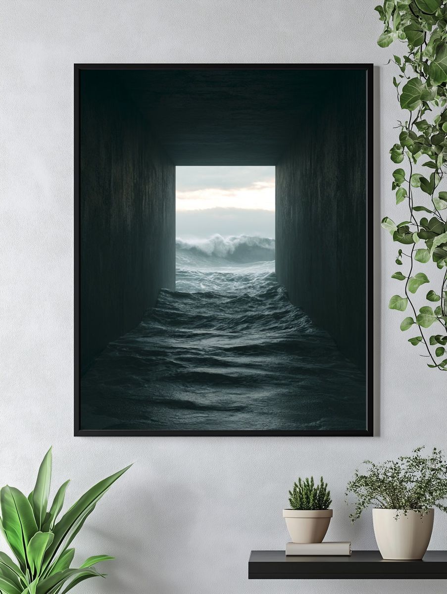 Ocean Tunnel Photography Poster. — room view 4