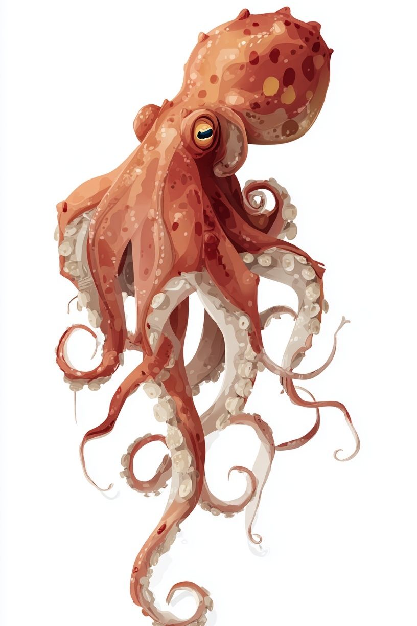 Octopus — Digital Art Print. poster detail