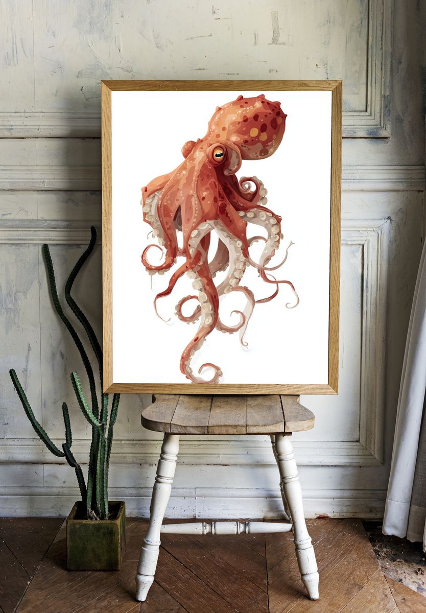 Octopus — Digital Art Print room preview