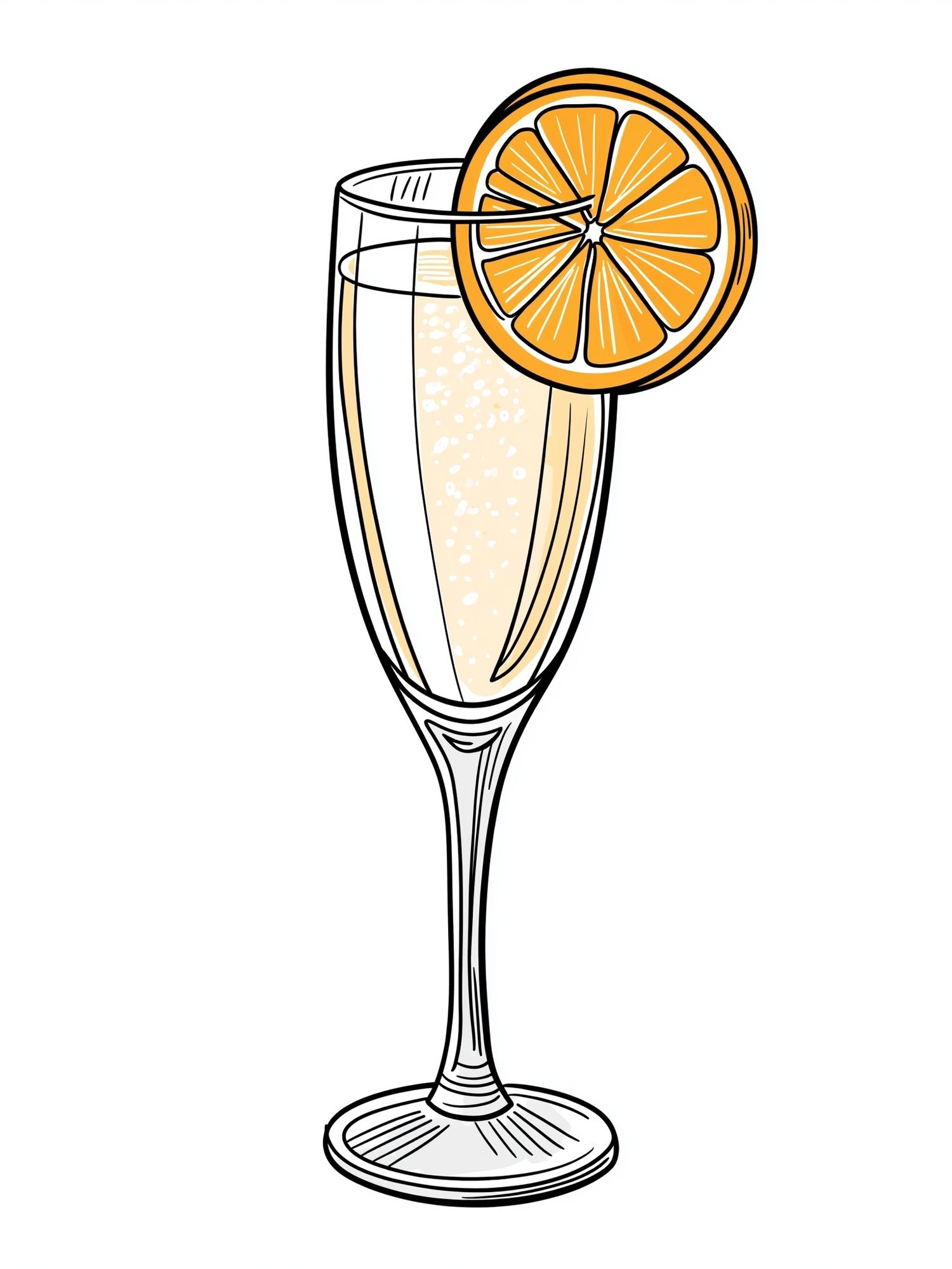 Orange Spritz Cocktail Illustration Poster. poster — illustration art
