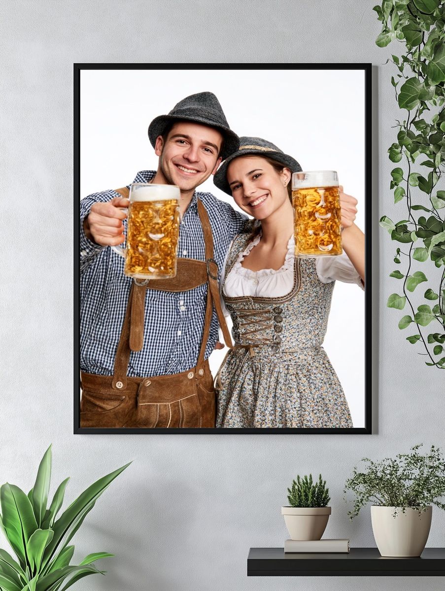 Oktoberfest Beer Cheers Photography Poster. — room view 4