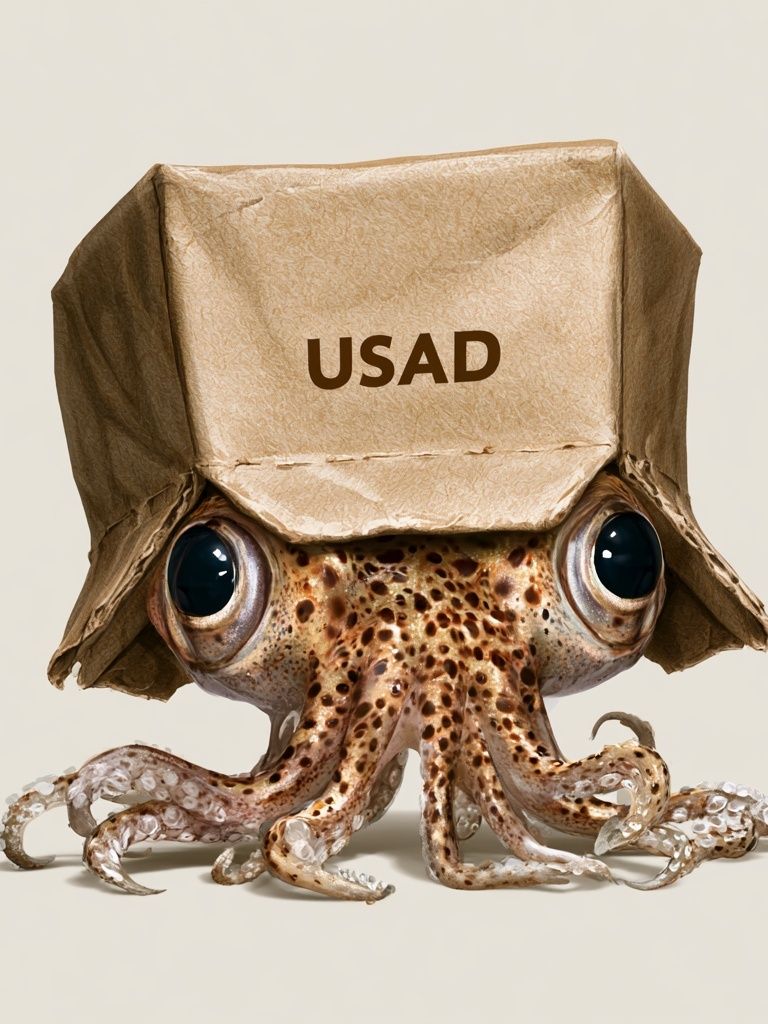 Octopus with Paper Hat Illustration Poster. poster detail