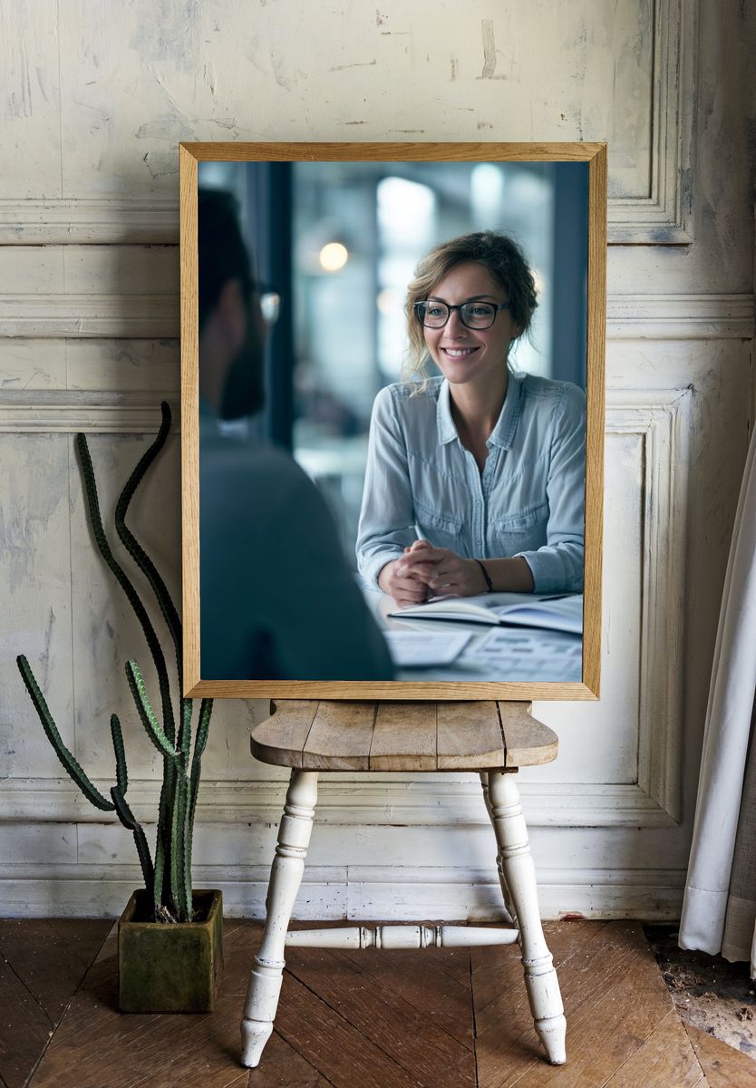 Office Conversation Photography Poster. — room view 1