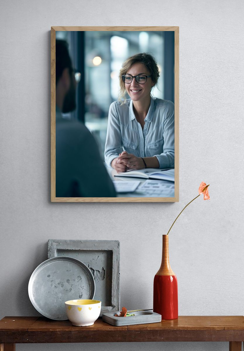 Office Conversation Photography Poster. — room view 3