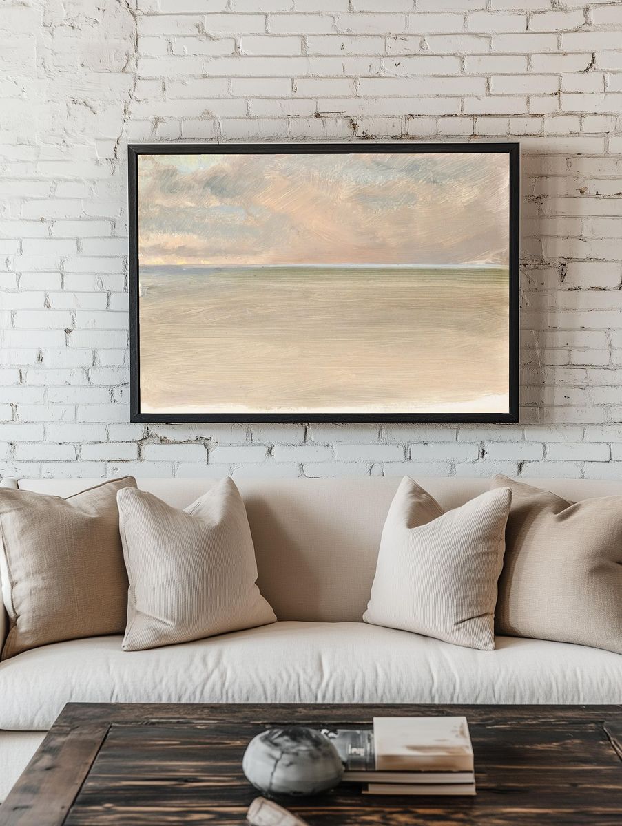 Serene Ocean Horizon — Fine Art Print. — room view 1