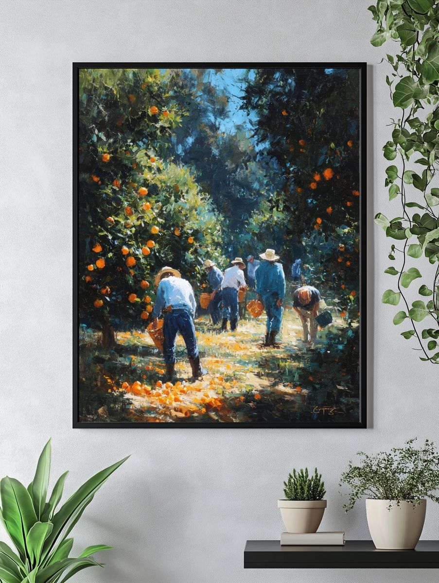 Orange Harvest — Fine Art Print. — room view 4