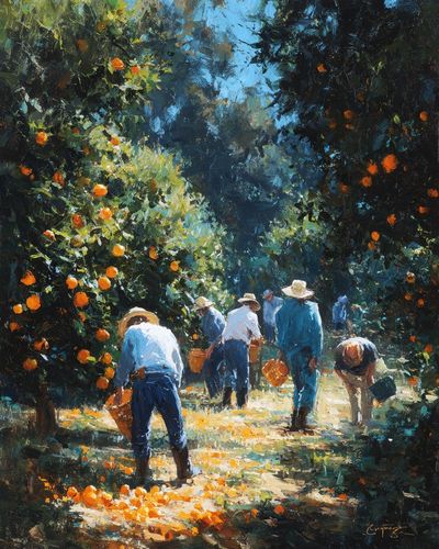 Orange Harvest — Fine Art Print. poster print