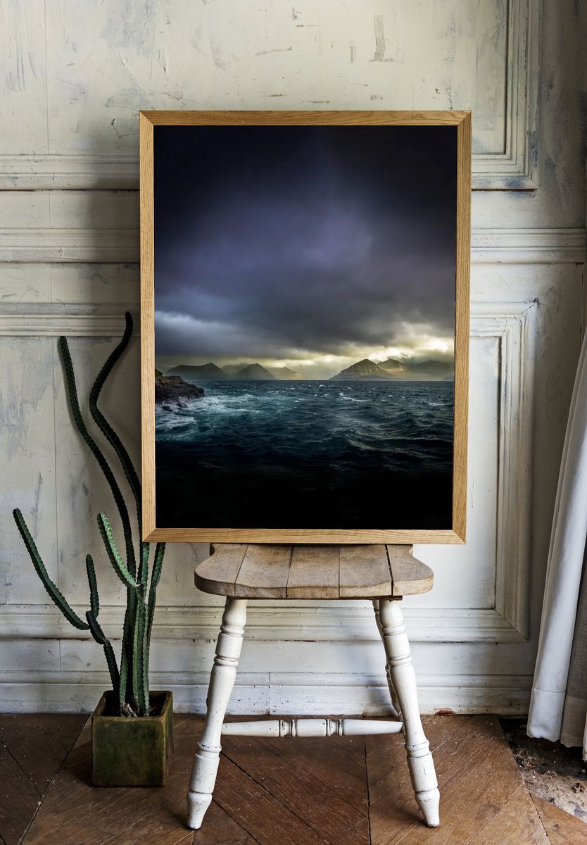 Mysterious Ocean Landscape Poster. room preview