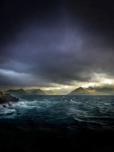 Mysterious Ocean Landscape Poster. poster