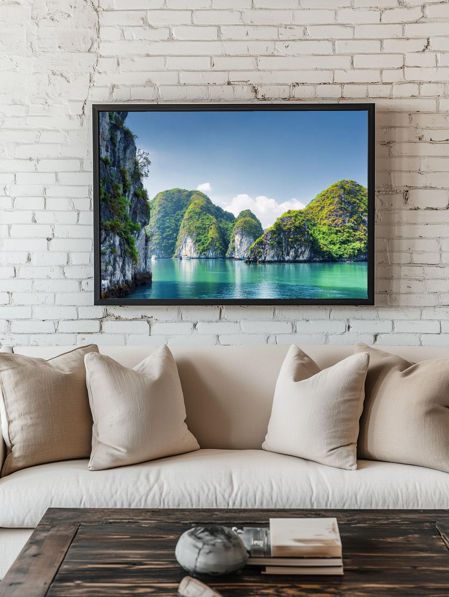 Serene Ocean Landscape Poster room preview