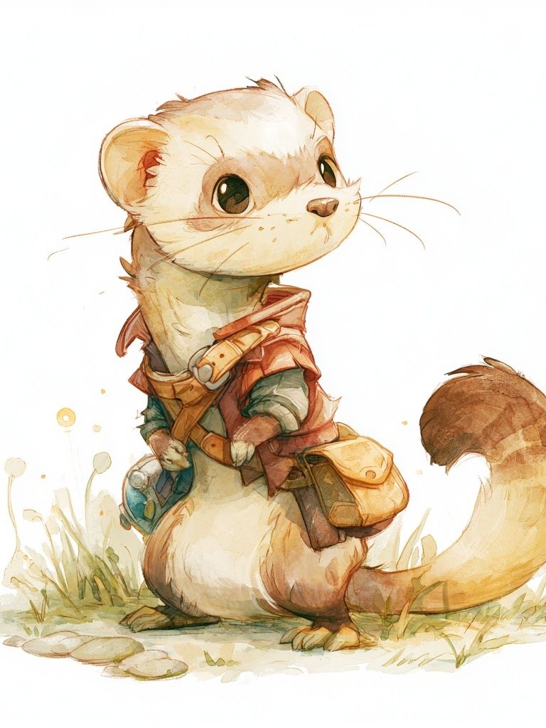 Otter Watercolor Poster. poster detail