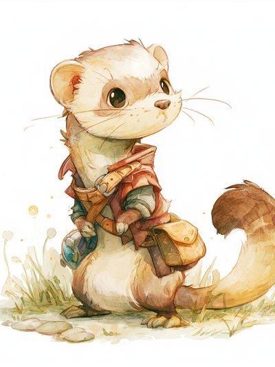 Otter Watercolor Poster. poster