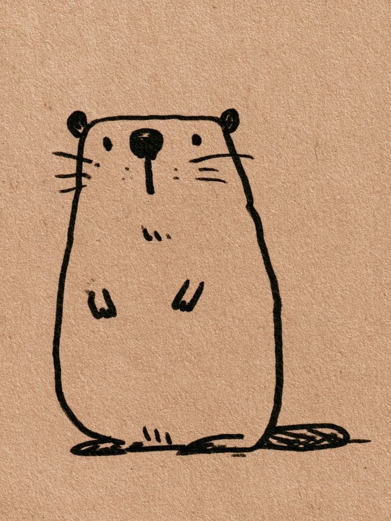 Cute Otter Sketch Poster. poster detail