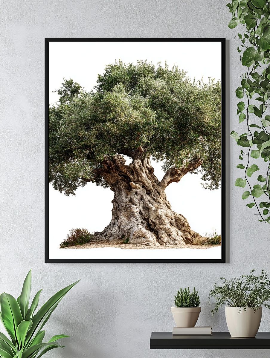 Olive Tree — Nature Print. — room view 4