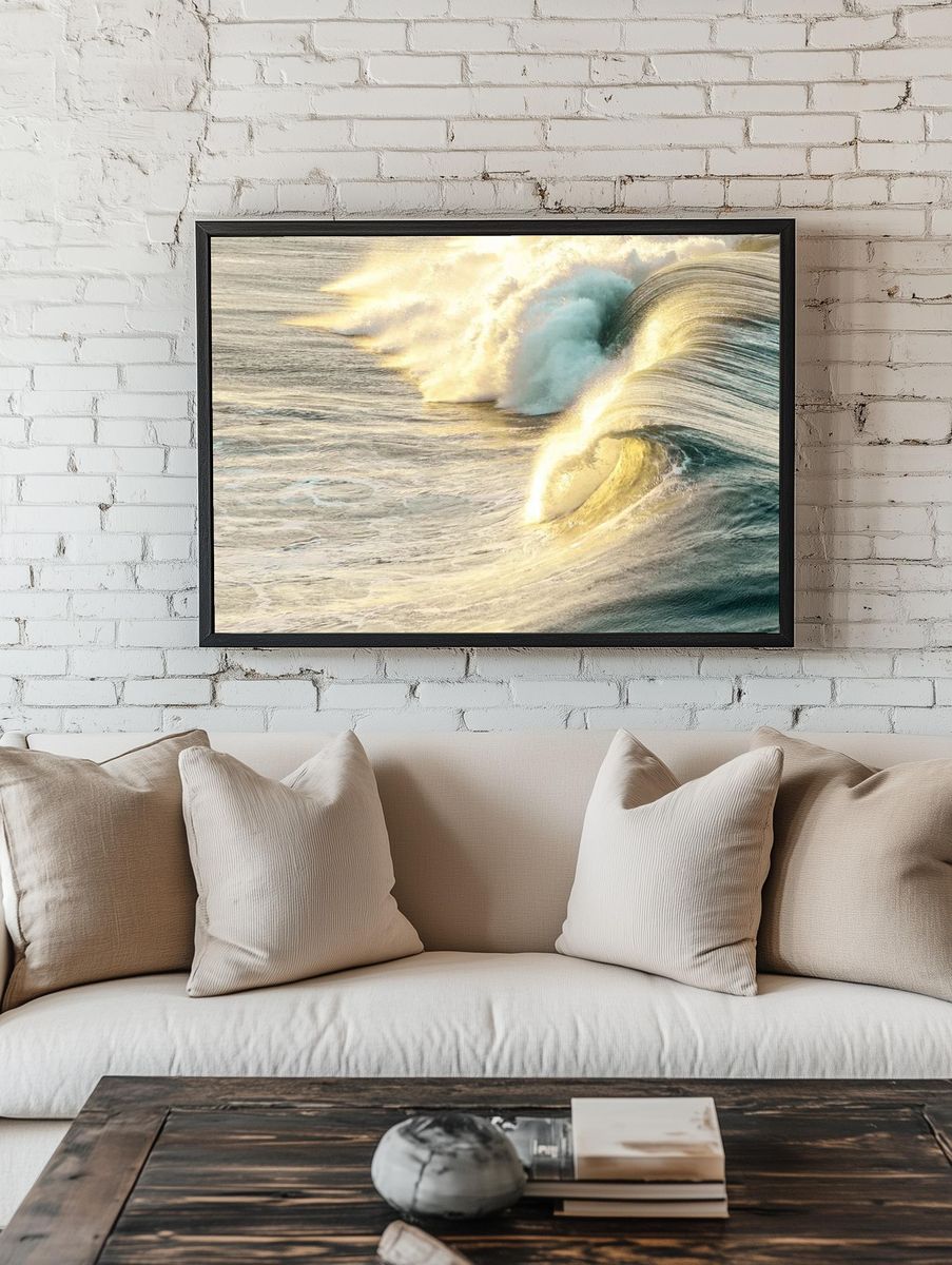 Golden Wave — Nature Print. room preview