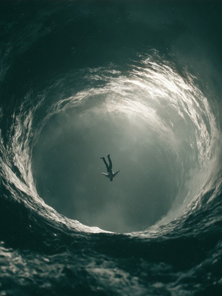 Ocean Whirlpool Diver Photography Poster. poster — photography art