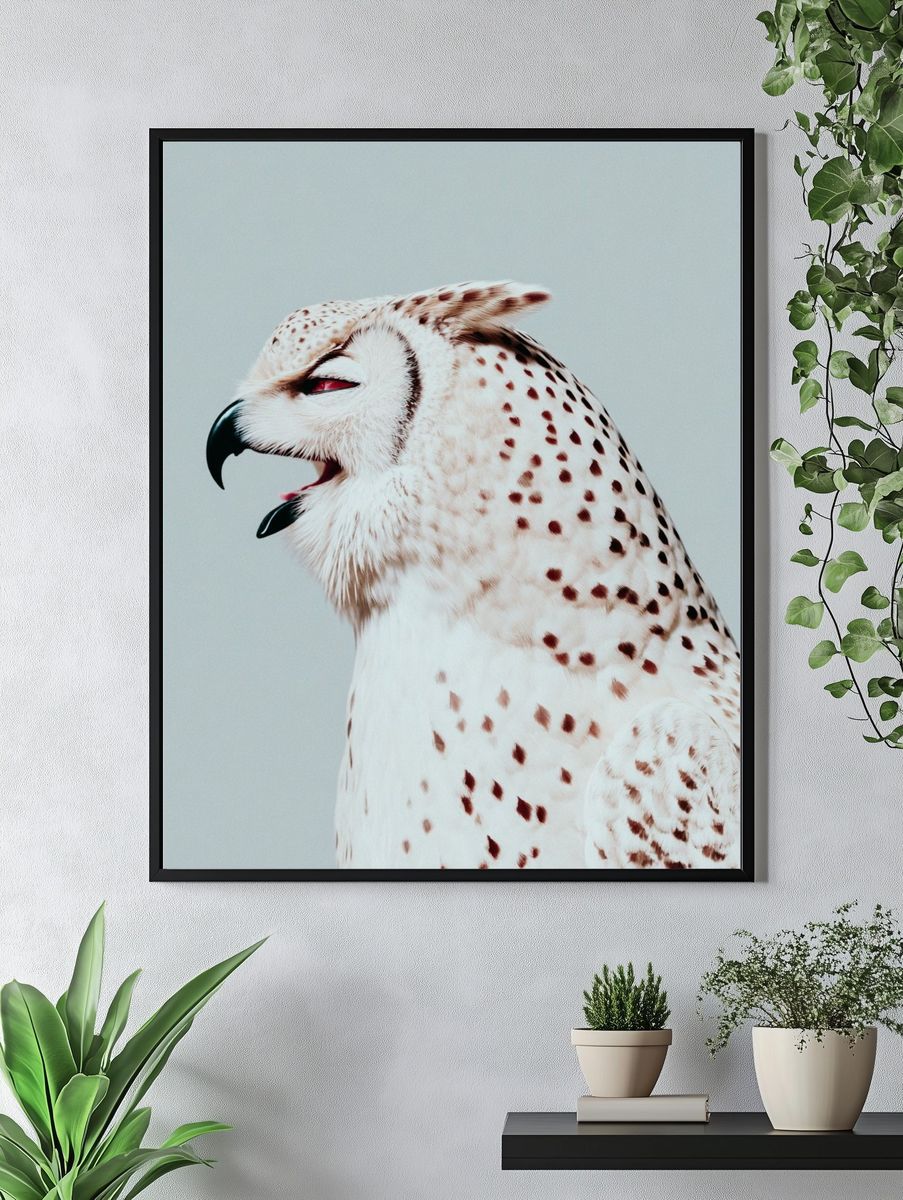 Majestic Owl Portrait Poster. — room view 4