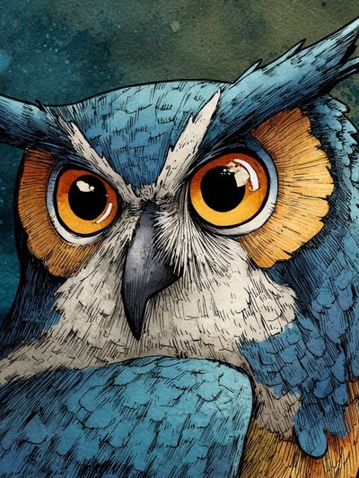 Majestic Owl — Illustration Print. poster print