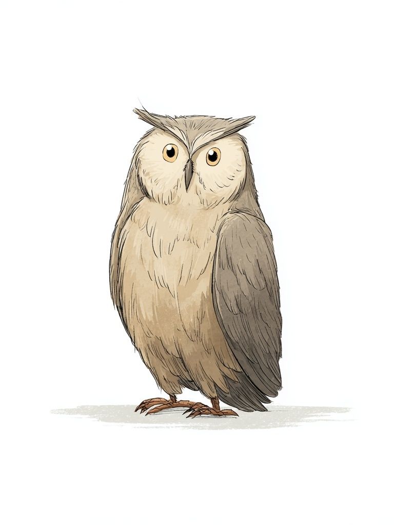 Owl Illustration Poster. poster — animals art