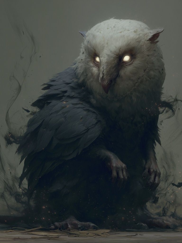 Mystic Owl Digital Art Poster. poster detail